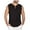 Black, variant on Palato Mens T Shirts,Men's Fashion Drawstring Solid Color Cotton And Linen Sleeveless T-shirt Tops