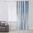 thumbnail image 3 of Blue Gray Semi Sheer Curtains Drapes for Living Room, Bedroom, French Doors Window 54 Inches Long, Modern Simple Abstract White Ombre Texture Rod Pocket Chiffon Curtain Drapery Voile Draperies Panel, 3 of 6
