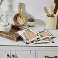 thumbnail image 3 of VHC Brands Annie Black Check Pumpkin Seasonal Fall Autumn Thanksgiving Halloween Table Decor for Kitchen Dining Room Party Gifts, Trivet 8x8 - Set of 3, 3 of 4
