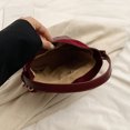 thumbnail image 4 of Bolso Mano Gran Capacidad Con Costuras Terciopelo Piel Ante para Mujer Novedad 2024 Comm () Rojo, 4 of 9