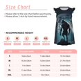 thumbnail image 3 of Balery Moon Wolf Warrior Camisón de princesa para niñas, pijama de algodón con mangas abullonadas, suave y bonito.-Medium, 3 of 6