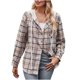 thumbnail image 2 of ICHUANYI Liquidación Nuevo suéter con capucha para mujer con chaqueta camisera informal con botones ICHUANYI WER202308230443, 2 of 9
