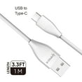 thumbnail image 6 of Heavy Duty (2.4A Fast Charging Data Transfer) Type-C to USB Cable for Samsung Galaxy S21, S21+ Plus, S21 Ultra - 3.3 Feet - White, 6 of 6