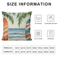 thumbnail image 5 of Chilfamy   Summer Beach Throw Pillow Covers Starfish Surfboard Palm Tree Seaside Scenery Decorative Pillows Soft Cushion Cases for Couch Sofa Bed Home Decor White, 5 of 5