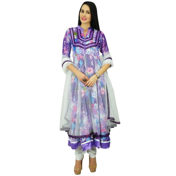 Atasi Womens Chic Style Anarkali Salwaar Kameez with Dupatta Ethnic Partywear