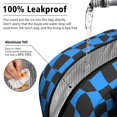 thumbnail image 5 of Blue and Black Wavy Checkered Pattern Insulated Leakproof Lunch Box for Work, Lunch Bag for Women Men, Loncheras Para Mujer for Beach Travel Picnic Camping, 5 of 6