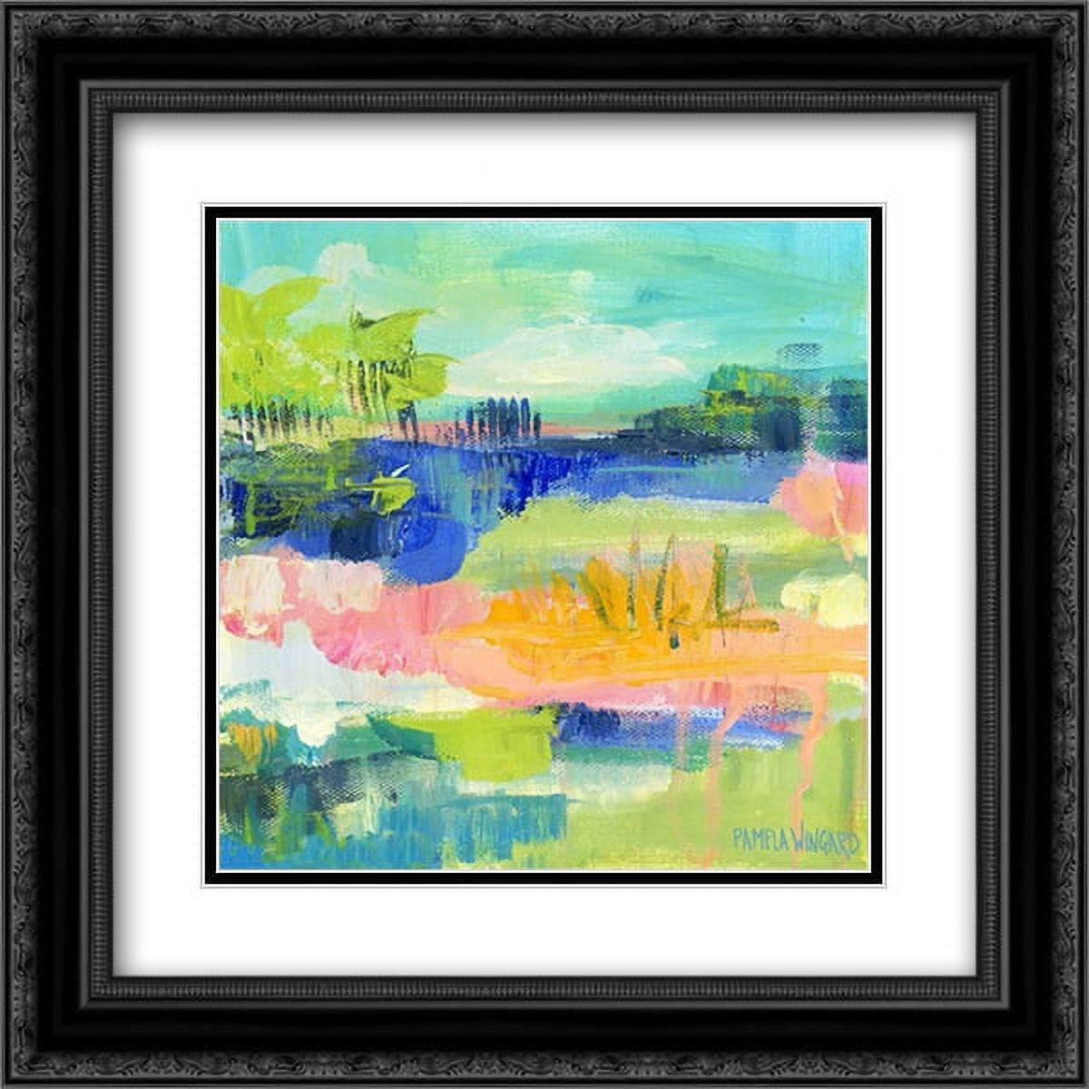 Icelandic Poppies 2x Matted 20x24 Black Ornate Framed Art Print by