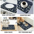 thumbnail image 4 of Washable Rubber Daisy Cute Floral Dish Drying Mats for Kitchen Counter Home Large Coffee Bar Pad Accessories and Decor for Utensils Stemware 19.5''x12'', 4 of 7