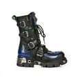 thumbnail image 2 of NEW ROCK 107-C5 Unisex Boots Black Blue Leather Skull Devil Gothic Punk Biker 36, 2 of 5