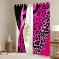 thumbnail image 4 of Homewish Chic Zebra Leopard Print Black Out Curtains, Pink Wateroclor Art Curtains Pack of 2 (42x63 Each), Modern Fashion Abstract Bedroom Curtains, Living Room Curtains Decor, 4 of 7