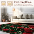 thumbnail image 2 of Flatwoven High Traffic Area Rug, Moody Floral, Non Slip, Stain Resistant, Washable Area Rugs for Living Room, Bedroom(Red, 5X7), 2 of 8