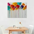 thumbnail image 3 of PIKWEEK  Cololful Flower Painting - Abstract Floral Canvas Wall Art - Big Artwork for Livingroom Bedroom Over Bed Sofa Decor, 3 of 5