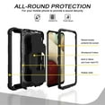 thumbnail image 2 of SaniMore for Samsung Galaxy A12 5G 6.5" Case with Hidden Bracket Rugged Heavy Duty Protective [Hard PC Back + Silicone Bumper] Shokcproof Anti-drop Tri-layer Hybird Shell For Galaxy A12 5G, Black, 2 of 7