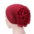 thumbnail image 1 of Kcodviy Women Flower Muslim Ruffle Running Caps Hat Scarf Head Wrap Hat Racks for Baseball Caps Wall Mount Cap, 1 of 1