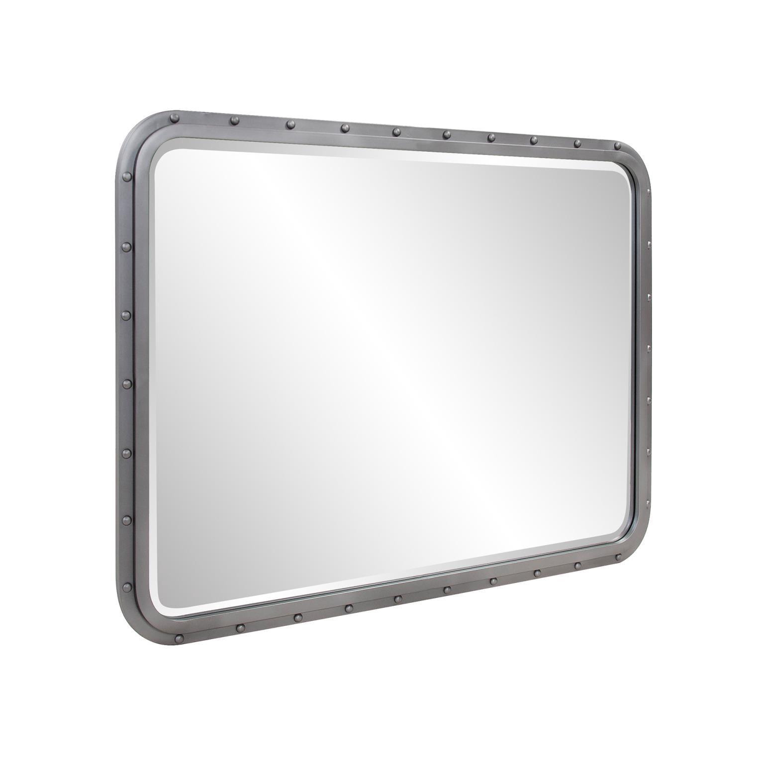 Tyler Dillon Metal Framed Industrial Mirror with Rivet Details