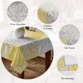 thumbnail image 5 of Yellow Grey Chrysanthemum Table Cloth Waterproof Tablecloths, Farmhouse Botanical Floral Modern Tablecloth Dining Table Cover for Kitchen Party Tabletop Outdoor, Rectangle Tablecloth 54x108 Inch, 5 of 9