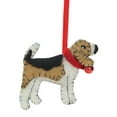 thumbnail image 3 of Northlight 4" Cream White and Brown Plush Dog Christmas Ornament, 3 of 3