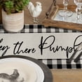 thumbnail image 4 of 1pc, Fall Decorations Buffalo Plaid Pumpkin Table Runner 13x72 Inches Seasonal Autumn Thanksgiving Decor Holiday Farmhouse Indoor Vintage Theme Gathering Dinner Party, 4 of 4