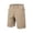 #Khaki, variant on DPTALR Men's Summer Solid Color Cargo Shorts Zipper Pockets Elastic Waist Comfortable Casual,Gray,Big and Tall Men L