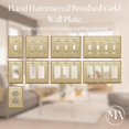 thumbnail image 4 of Monarch Abode 3-Gang Rocker Wall Plate, Hand Hammered Decorator Metal Switch Wall Plate, Decorative Light Switch Cover Plate for Electrical Outlet, Brushed Gold, 4 of 7