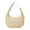 Beige, variant on Lightweight Nylon Crescent Shoulder Bag Small Quilted Puffer Hobo Purse with Adjustable Strap