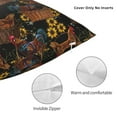 thumbnail image 3 of Yiaed Embroidery Chicken Rooster And Sunflowers Print Pillow Covers Super Soft Decorative Square Throw Pillow Covers Case Cushion Covers for Sofa Couch Bedroom Car Decor（No pillow core）-26"x26", 3 of 7