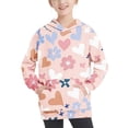 thumbnail image 3 of Toddler Sweatshirt 2t Little Girl Cotton Rainbow Long Sleeve Hoodies Sweatshirts Fashion Pullover Graphic Tops 1-7T, Red, 3 Years, 3 of 3