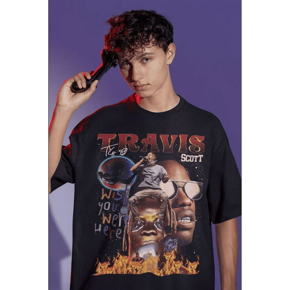 Men's T-shirt in Black - Travis Graphic Tees