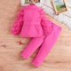 thumbnail image 4 of Odeerbi 3-9 Años Niñas Trajes de Algodón Tul Chaqueta Blazer de Manga Larga Con Vestido Pantalones Set Knot Notched Lapel Traje Chaqueta Pantalones Largos Set, 4 of 8