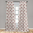 thumbnail image 5 of Ambesonne Flowers Curtains, Bridal Bouquets Roses, Pair of 28"x84", Pink Ruby Green, 5 of 5