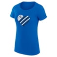 thumbnail image 2 of Women's G-III 4Her by Carl Banks Blue Orlando Magic Super-Slim Fit Lightweight Heart T-Shirt, 2 of 3