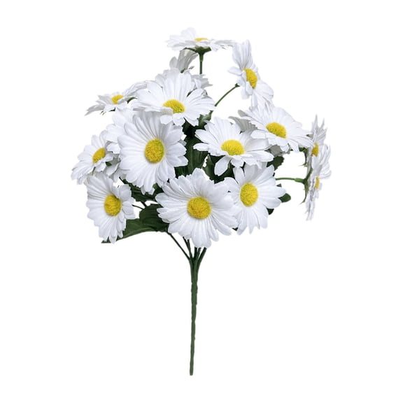 Ouuluon 4th of July Artificial Flowers 7 Heads 21 Flowers Artificial Bouquet, Red White Blue Patriotic Fake Plants for Indoor Outdoor Space Home