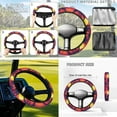 thumbnail image 5 of XYZCANDO Tropical Palm Tree Sunset 4 Piece Golf Cart Seat Covers Golf Cart Steering Wheel Covers Golf Cart Flags Hawaiian Golf Cart Decor Steering Wheel Cover Club Car Seat Covers Mini Flags Pink, 5 of 7