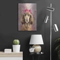 thumbnail image 6 of Luxe Metal Art 'Flower Crown Poodle' by Furbaby Affiliates, Metal Wall Art, 16"x24", 6 of 9