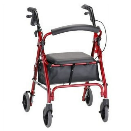 Rollator Nova GetGo Petite Aluminum Rolling Walker Weight Capacity 300 lbs (Red)