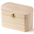 thumbnail image 4 of Make Market 7.5" Unfinished Wooden Oval Box - Ready-To-Decorate Wood Box for Trinkets, Coins, Jewlery, Valuables - Bulk 8 Pack, 4 of 5