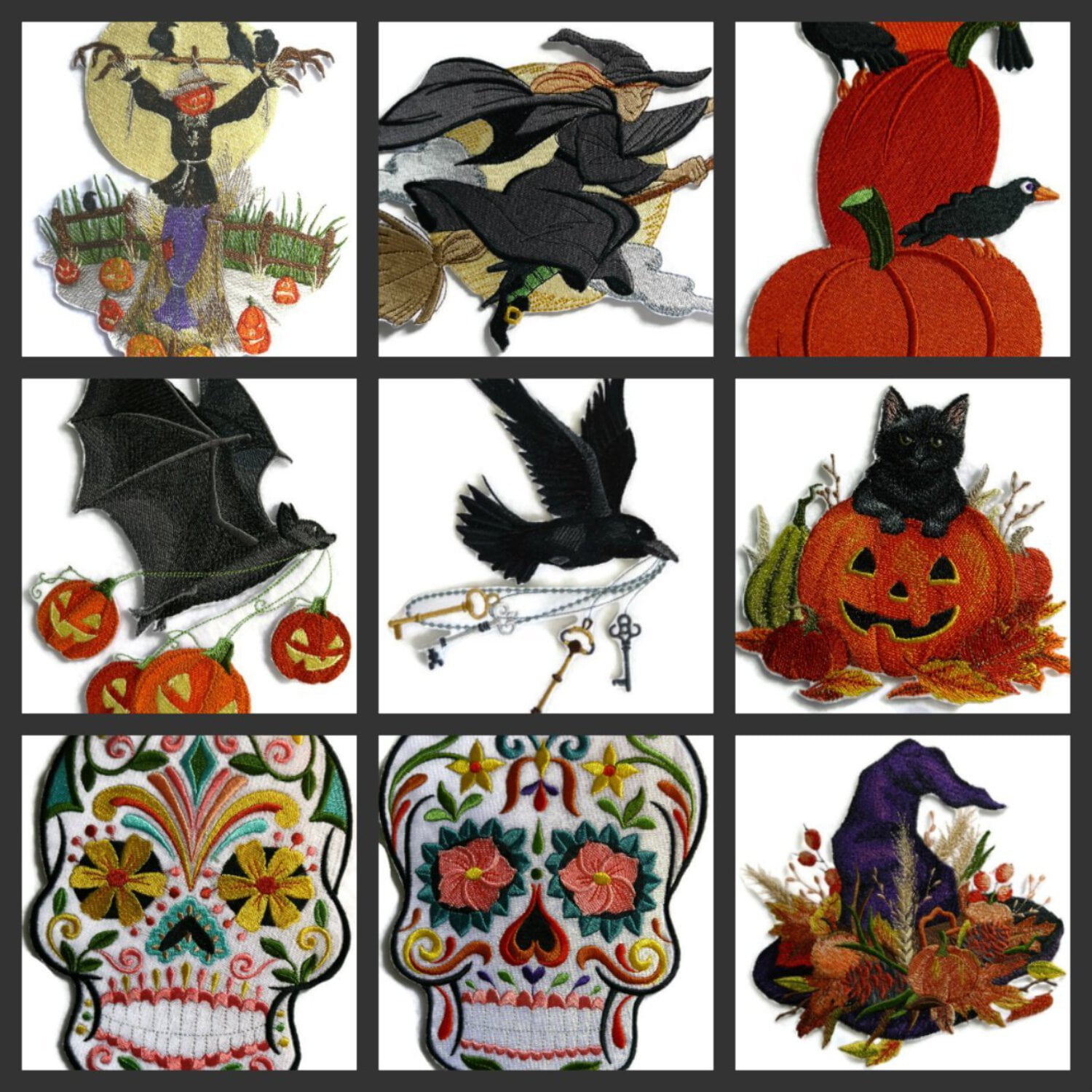 BeyondVision Custom and Unique Happy Halloween [ Monster Mash Witch] Embroidered Iron on/Sew Patch [6.72x4.86]