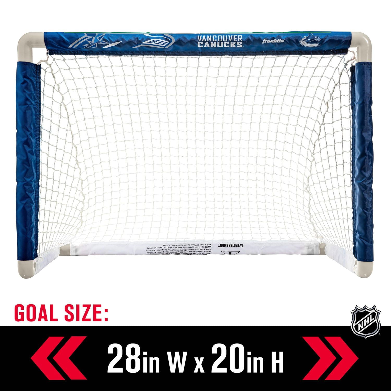 Franklin Sports Ensemble de mini hockey Capitals de la NHL – But de hockey intérieur pour enfants, ballon, 2 mini bâtons de hockey