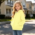 thumbnail image 6 of Jalioing Kids Zip Up Hoodie Casual Long Sleeve Hooded Sweatshirt Jacket with Pocket Teen Boys Girls Solid Outerwear, 6 of 7