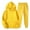 Yellow, variant on Men and Women Autumn Winter Solid Color Hooded Sweater Pants Tassel Trim Casual Athletic Two Piece Outfit Set