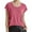 Hot Pink, variant on MIXUE Womens Summer Tops Solid Color Round Neck Short Sleeve Loose Casual Shirts For Women Tee Shirts Daily-Wear,Red,S
