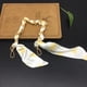 thumbnail image 1 of Silk Scarf Ribbon Handbag Accessories Chain Fashion Scarf Metal Chain Handle Bag Decor Bow Multifunction Ribbon Handbag Strap, 1 of 4