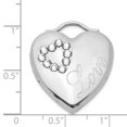 thumbnail image 3 of 925 Sterling Silver Rhodium-Plated 24mm Swarovski Crystal Heart Locket, 3 of 3
