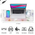 thumbnail image 5 of Pink Watercolor Flowers &nbsp;desk Mouse Padwaterproofwashable&nbsp;for Office Home Work Gaminggaming Mouse PadRubber Base Mousepad with Stitched Edges 31.5x11.8inches, 5 of 7