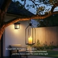 thumbnail image 1 of 12+15 Inch & 19+22 Inch LED Flameless Candle Lantern Set, Decorative Metal Lantern with Remote Control, Battery Operated Flickering Candle for Home Wedding Table Decor, French Gold or Sand Black, 1 of 7