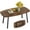 Brown, variant on Folding Coffee Table for Small Spaces, No Assembly Farmhouse Portable Living Room Table, 39.3x19.6x17.7 Inch