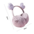 thumbnail image 4 of harmtty Attractive Earmuffs Thick Lining Faux Rabbit Fur Warm High Elasticity Women Earmuffs for Daily Use,Light Grey, 4 of 8