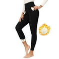 thumbnail image 2 of GILIGEGE Women's Casual Sherpa Lined Warm Leggings Thicken Heavy Jogger Pants,Leggings with Pockets for Women,High Waisted Winter Thermal Warm Sherpa Leggings,Tummy Control Yoga Pants Black L, 2 of 6
