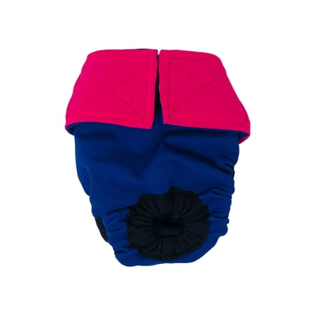Barkertime Hot Pink on Blue Dog Diaper