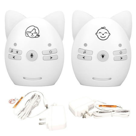 Falleo Clearance Audio Baby Monitor Wireless Digital Focus 2 Way Talk Long Range Night Light US Plug 100?240V White